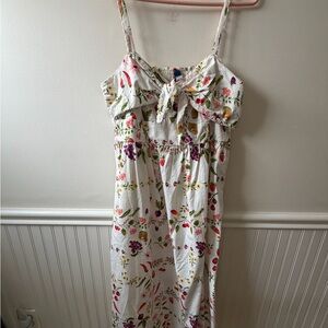 Old Navy Floral White Dress